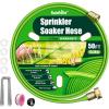 image:imageRAINPOINT Sprinkler Hose with Holes 50FT Flat Soaker Hose with Stakes Lightweight Water Irrigation Sprinklers System for Garden Lawn and YardGreen