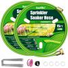 image:imageRAINPOINT Sprinkler Hose with Holes 50FT Flat Soaker Hose with Stakes Lightweight Water Irrigation Sprinklers System for Garden Lawn and YardGreen