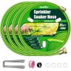 image:imageRAINPOINT Sprinkler Hose with Holes 50FT Flat Soaker Hose with Stakes Lightweight Water Irrigation Sprinklers System for Garden Lawn and YardGreen