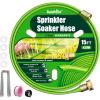image:imageRAINPOINT Sprinkler Hose with Holes 50FT Flat Soaker Hose with Stakes Lightweight Water Irrigation Sprinklers System for Garden Lawn and YardGreen