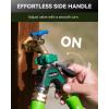 image:imageRAINPOINT Garden Hose Splitter 2 Way All Metal Heavy Duty Water Hose Y Splitter With 205 Extra Long Side Handle amp Shut Off Valves 34 Inch GHT Thread Connector For Spigot Faucet Dark GreenDark Green