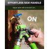 image:imageRAINPOINT Garden Hose Splitter 2 Way All Metal Heavy Duty Water Hose Y Splitter With 205 Extra Long Side Handle amp Shut Off Valves 34 Inch GHT Thread Connector For Spigot Faucet Dark GreenGreen