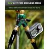 image:imageRAINPOINT Garden Hose Splitter 2 Way All Metal Heavy Duty Water Hose Y Splitter With 205 Extra Long Side Handle amp Shut Off Valves 34 Inch GHT Thread Connector For Spigot Faucet Dark GreenDark Green