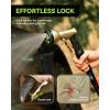 image:imageRAINPOINT Garden Hose Nozzle 9 Spray Patterns Hose Sprayer Nozzle Heavy Duty Metal Water Hose Nozzle Adjustable Hand Sprayer Watering Plants and Lawn Pet Showering Nozzle GrayGreen