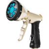 image:imageRAINPOINT Garden Hose Nozzle 9 Spray Patterns Hose Sprayer Nozzle Heavy Duty Metal Water Hose Nozzle Adjustable Hand Sprayer Watering Plants and Lawn Pet Showering Nozzle GrayBlue