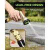 image:imageRAINPOINT Garden Hose Nozzle 9 Spray Patterns Hose Sprayer Nozzle Heavy Duty Metal Water Hose Nozzle Adjustable Hand Sprayer Watering Plants and Lawn Pet Showering Nozzle GrayGreen
