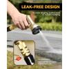 image:imageRAINPOINT Garden Hose Nozzle 9 Spray Patterns Hose Sprayer Nozzle Heavy Duty Metal Water Hose Nozzle Adjustable Hand Sprayer Watering Plants and Lawn Pet Showering Nozzle GrayGray
