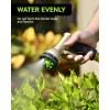 image:imageRAINPOINT Garden Hose Nozzle 9 Spray Patterns Hose Sprayer Nozzle Heavy Duty Metal Water Hose Nozzle Adjustable Hand Sprayer Watering Plants and Lawn Pet Showering Nozzle GrayGreen