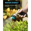 image:imageRAINPOINT Garden Hose Nozzle 9 Spray Patterns Hose Sprayer Nozzle Heavy Duty Metal Water Hose Nozzle Adjustable Hand Sprayer Watering Plants and Lawn Pet Showering Nozzle GrayBlue