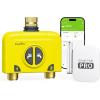 image:imageRAINPOINT WiFi Water Timer for Garden Hose 2 Zone WiFi Sprinkler Controller Smart Hose Timer Valve Automatic Drip Irrigation SystemRain Delay for GardenYard Brass Inlet amp Outlet No GatewayYellow