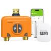 image:imageRAINPOINT WiFi Water Timer for Garden Hose 2 Zone WiFi Sprinkler Controller Smart Hose Timer Valve Automatic Drip Irrigation SystemRain Delay for GardenYard Brass Inlet amp Outlet No GatewayOrange