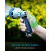 image:imageRAINPOINT FullMetal Garden Hose Nozzle Heavy Duty Water Hose Nozzle Sprayer With 10 Adjustable Patterns amp High FlowThumb Control For Flow Adjustment Ideal For Watering Washing CleaningBlue