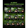 image:imageRAINPOINT FullMetal Garden Hose Nozzle Heavy Duty Water Hose Nozzle Sprayer With 10 Adjustable Patterns amp High FlowThumb Control For Flow Adjustment Ideal For Watering WashingDark Green