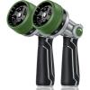 image:imageRAINPOINT FullMetal Garden Hose Nozzle Heavy Duty Water Hose Nozzle Sprayer With 10 Adjustable Patterns amp High FlowThumb Control For Flow Adjustment Ideal For Watering Washing Dark Green2PCS