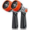 image:imageRAINPOINT FullMetal Garden Hose Nozzle Heavy Duty Water Hose Nozzle Sprayer With 10 Adjustable Patterns amp High FlowThumb Control For Flow Adjustment Ideal For Watering WashingOrange2PCS