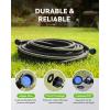 image:imageRAINPOINT 12 Soaker Hose 100ft for Garden Drip Irrigation Hose Water Seeper Soaker Hoses for Foundation Watering Save 80 Water for Vegetable Gardens Flower Beds Lawns Orchards BlackGreen
