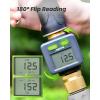 image:imageRAINPOINT Water Flow Meter with Brass Inlet amp Outlet 180 ScreenFlip Water Meter Measure GallonLiter Consumption for RV Filling Garden Watering Sprinkler and Hoze Nozzle Pack of 2Gray