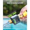 image:imageRAINPOINT Water Flow Meter with Brass Inlet amp Outlet 180 ScreenFlip Water Meter Measure GallonLiter Consumption for RV Filling Garden Watering Sprinkler and Hoze Nozzle Pack of 2Gray