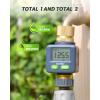 image:imageRAINPOINT Water Flow Meter with Brass Inlet amp Outlet 180 ScreenFlip Water Meter Measure GallonLiter Consumption for RV Filling Garden Watering Sprinkler and Hoze Nozzle Pack of 2Gray