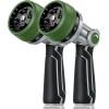 image:imageRAINPOINT FullMetal Garden Hose Nozzle Heavy Duty Water Hose Nozzle Sprayer With 10 Adjustable Patterns amp High FlowThumb Control For Flow Adjustment Ideal For Watering Washing CleaningBlue2PCSDark Green