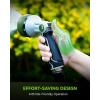 image:imageRAINPOINT FullMetal Garden Hose Nozzle Heavy Duty Water Hose Nozzle Sprayer With 10 Adjustable Patterns amp High FlowThumb Control For Flow Adjustment Ideal For Watering Washing CleaningBlue2PCSDark Green