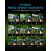 image:imageRAINPOINT FullMetal Garden Hose Nozzle Heavy Duty Water Hose Nozzle Sprayer With 10 Adjustable Patterns amp High FlowThumb Control For Flow Adjustment Ideal For Watering Washing CleaningBlue2PCSBlue