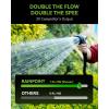 image:imageRAINPOINT FullMetal Garden Hose Nozzle Heavy Duty Water Hose Nozzle Sprayer With 10 Adjustable Patterns amp High FlowThumb Control For Flow Adjustment Ideal For Watering Washing CleaningBlue2PCSBlack