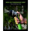 image:imageRAINPOINT FullMetal Garden Hose Nozzle Heavy Duty Water Hose Nozzle Sprayer With 10 Adjustable Patterns amp High FlowThumb Control For Flow Adjustment Ideal For Watering Washing CleaningBlue2PCSBlack