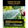 image:imageRAINPOINT FullMetal Garden Hose Nozzle Heavy Duty Water Hose Nozzle Sprayer With 10 Adjustable Patterns amp High FlowThumb Control For Flow Adjustment Ideal For Watering Washing CleaningBlue2PCSYellow