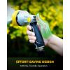 image:imageRAINPOINT FullMetal Garden Hose Nozzle Heavy Duty Water Hose Nozzle Sprayer With 10 Adjustable Patterns amp High FlowThumb Control For Flow Adjustment Ideal For Watering Washing CleaningBlue2PCSYellow