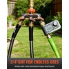 image:imageRAINPOINT 3 Way Hose Splitter 100 Metal Heavy Duty Garden Hose Splitter With 19 Extra Long Handle amp Individual Shut Off 34 Inch GHT Thread Water Hose Connector For Spigot Faucet OrangeOrange