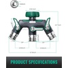 image:imageRAINPOINT 3 Way Hose Splitter 100 Metal Heavy Duty Garden Hose Splitter With 19 Extra Long Handle amp Individual Shut Off 34 Inch GHT Thread Water Hose Connector For Spigot Faucet OrangeDark Green