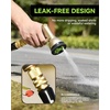image:imageRAINPOINT Garden Hose Nozzle 9 Spray Patterns Hose Sprayer Nozzle Heavy Duty Metal Water Hose Nozzle Adjustable Hand Sprayer Watering Plants and Lawn Pet Showering OrangeGreen
