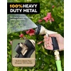 image:imageRAINPOINT Garden Hose Nozzle 9 Spray Patterns Hose Sprayer Nozzle Heavy Duty Metal Water Hose Nozzle Adjustable Hand Sprayer Watering Plants and Lawn Pet Showering OrangeGray