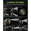 image:imageRAINPOINT Garden Hose Nozzle 9 Spray Patterns Hose Sprayer Nozzle Heavy Duty Metal Water Hose Nozzle Adjustable Hand Sprayer Watering Plants and Lawn Pet Showering OrangeGreen