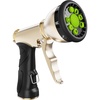 image:imageRAINPOINT Garden Hose Nozzle 9 Spray Patterns Hose Sprayer Nozzle Heavy Duty Metal Water Hose Nozzle Adjustable Hand Sprayer Watering Plants and Lawn Pet Showering OrangeGreen