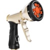 image:imageRAINPOINT Garden Hose Nozzle 9 Spray Patterns Hose Sprayer Nozzle Heavy Duty Metal Water Hose Nozzle Adjustable Hand Sprayer Watering Plants and Lawn Pet Showering OrangeOrange