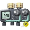image:imageRAINPOINT Sprinkler Timer for Garden Hose  2 Pack Brass Intel Hose Timer Rain DelayManual WateringAutomatic Irrigation for Yard Lawn2