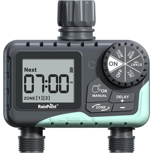 image:imageRAINPOINT Sprinkler Timer for Garden Hose  2 Pack Brass Intel Hose Timer Rain DelayManual WateringAutomatic Irrigation for Yard Lawn1