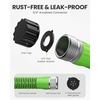 image:imageRAINPOINT 25FT Flat Soaker Hose Flexible amp HeavyDuty Drip Hose with Anodized Aluminum Fittings 80 WaterSaving Double Layer Gardening Irrigation Hose GreenGreen