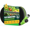 image:imageRAINPOINT 25FT Flat Soaker Hose Flexible amp HeavyDuty Drip Hose with Anodized Aluminum Fittings 80 WaterSaving Double Layer Gardening Irrigation Hose GreenGreen