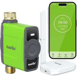 image:imageRAINPOINT WiFi Water Timer for Garden Hose 2027 New Version WiFi Sprinkler Controller Smart Hose Timer Valve Automatic Drip Irrigation SystemRain Delay for GardenLime Green