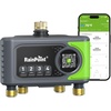 image:imageRAINPOINT 4 Zone WiFi Sprinkler Timer Without hub 2027 New Version for Garden Hose Outdoor Hose Water Timer with Brass Ports APP amp Voice Custom Irrigation ProgramsLime Green