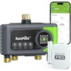 image:imageRAINPOINT 4 Zone WiFi Sprinkler Timer Without hub 2027 New Version for Garden Hose Outdoor Hose Water Timer with Brass Ports APP amp Voice Custom Irrigation ProgramsLime Green