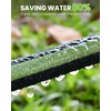 image:imageRAINPOINT 200FT Flat Soaker Hose for Garden 50FT x 4 Pack Flexible amp Leakproof Drip Hose with Anodized Aluminum Fittings Double Layer 80 WaterSaving Irrigation Hose GreenGreen