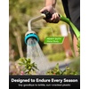 image:imageRAINPOINT Watering Wand 16 Inch Metal Garden Hose Wand with 9 Spray Patterns Long Hose Sprayer Nozzle For Hanging Baskets ShrubsLawn BlueBlue