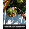 image:imageRAINPOINT Watering Wand 16 Inch Metal Garden Hose Wand with 9 Spray Patterns Long Hose Sprayer Nozzle For Hanging Baskets ShrubsLawn BlueOrange