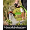 image:imageRAINPOINT Watering Wand 16 Inch Metal Garden Hose Wand with 9 Spray Patterns Long Hose Sprayer Nozzle For Hanging Baskets ShrubsLawn BlueOrange
