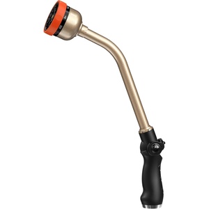 image:imageRAINPOINT Watering Wand 16 Inch Metal Garden Hose Wand with 9 Spray Patterns Long Hose Sprayer Nozzle For Hanging Baskets ShrubsLawn BlueOrange