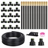 image:imageRAINPOINT 50FT Drip Irrigation System Upgraded Spray Watering Kit with 36 Adjustable Copper Nozzles for Raised Beds Outdoor Garden